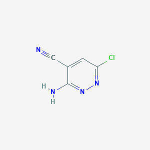 molecular formula C5H3ClN4 B11767776 3-Amino-6-chloropyridazine-4-carbonitrile 