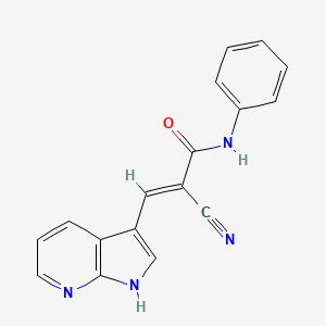 (E)-2-cyano-N-phenyl-3-(1H-pyrrolo[2,3-b]pyridin-3-yl)prop-2-enamide