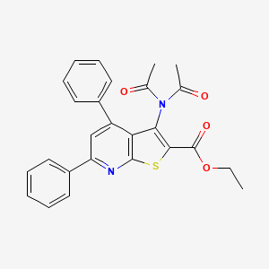 Ethyl 3-(N-acetylacetamido)-4,6-diphenylthieno[2,3-b]pyridine-2-carboxylate