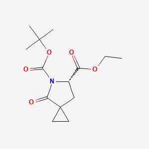 5-tert-Butyl 6-ethyl (6S)-4-oxo-5-azaspiro[2.4]heptane-5,6-dicarboxylate