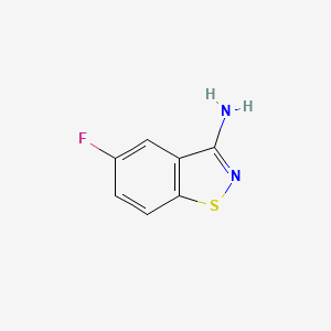 molecular formula C7H5FN2S B11768072 5-Fluorobenzo[d]isothiazol-3-amine 