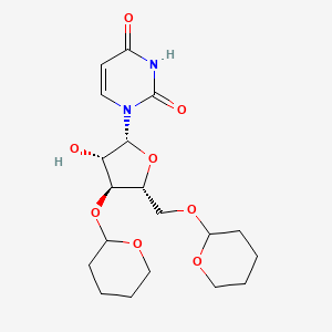 molecular formula C19H28N2O8 B1176812 1-(2-hydroxy-3,5-di(O-tetrahydropyran-2-yl)-D-arabinofuranosyl)uracil CAS No. 157024-75-4