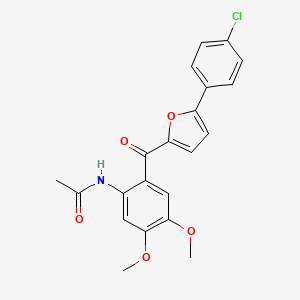 N-(2-(5-(4-Chlorophenyl)furan-2-carbonyl)-4,5-dimethoxyphenyl)acetamide