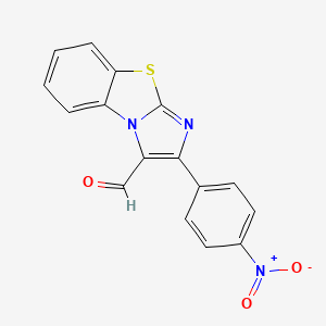 molecular formula C16H9N3O3S B11768191 2-(4-Nitrophenyl)benzo[d]imidazo[2,1-b]thiazole-3-carbaldehyde 