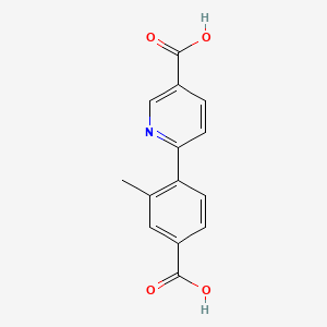 6-(4-Carboxy-2-methylphenyl)nicotinic acid