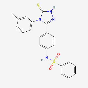 N-(4-(5-Mercapto-4-(m-tolyl)-4H-1,2,4-triazol-3-yl)phenyl)benzenesulfonamide