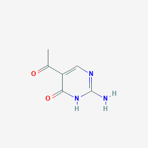 molecular formula C6H7N3O2 B11768236 5-Acetyl-2-aminopyrimidin-4(1H)-one 