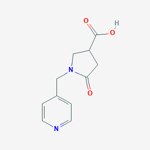 molecular formula C11H12N2O3 B117685 5-氧代-1-(吡啶-4-基甲基)吡咯烷-3-羧酸 CAS No. 304859-15-2
