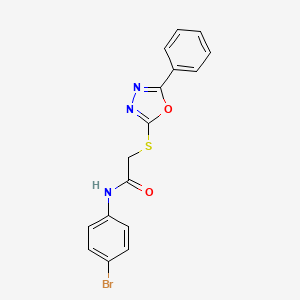 N-(4-bromophenyl)-2-((5-phenyl-1,3,4-oxadiazol-2-yl)thio)acetamide