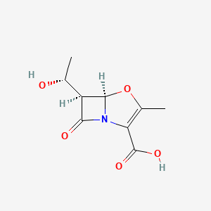molecular formula C8H13NO3 B1176875 (5R,6S)-6-[(1R)-1-hydroxyethyl]-3-methyl-7-oxo-4-oxa-1-azabicyclo[3.2.0]hept-2-ene-2-carboxylic acid CAS No. 132015-03-3