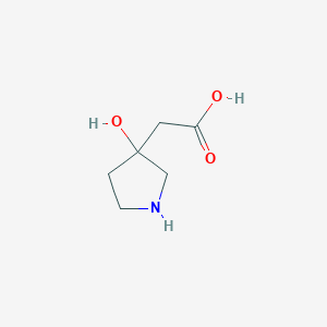 2-(3-Hydroxypyrrolidin-3-yl)acetic acid