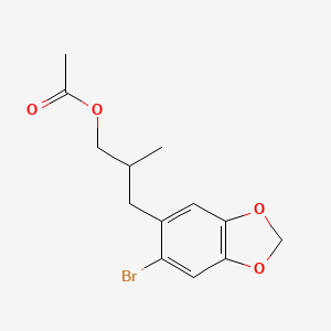 molecular formula C13H15BrO4 B11768841 3-(6-Bromo-1,3-benzodioxol-5-yl)-2-methylpropyl acetate CAS No. 5454-25-1