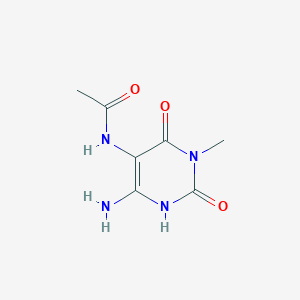 molecular formula C7H10N4O3 B011769 5-乙酰氨基-6-氨基-3-甲基尿嘧啶 CAS No. 19893-78-8