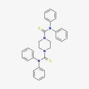 molecular formula C30H28N4S2 B11769379 N1,N1,N4,N4-Tetraphenylpiperazine-1,4-bis(carbothioamide) 