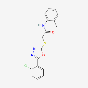 2-((5-(2-Chlorophenyl)-1,3,4-oxadiazol-2-yl)thio)-N-(o-tolyl)acetamide