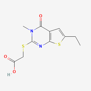 2-((6-Ethyl-3-methyl-4-oxo-3,4-dihydrothieno[2,3-d]pyrimidin-2-yl)thio)acetic acid