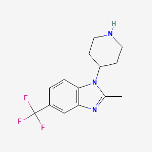 2-Methyl-1-(piperidin-4-yl)-5-(trifluoromethyl)-1H-benzo[d]imidazole