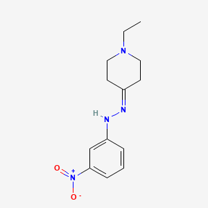 1-Ethyl-4-(2-(3-nitrophenyl)hydrazono)piperidine