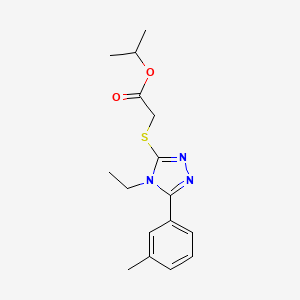 Isopropyl 2-((4-ethyl-5-(m-tolyl)-4H-1,2,4-triazol-3-yl)thio)acetate