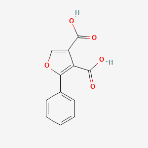 molecular formula C12H8O5 B11770379 2-Phenylfuran-3,4-dicarboxylic acid 