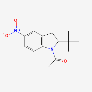 molecular formula C14H18N2O3 B11770384 1-(2-(tert-Butyl)-5-nitroindolin-1-yl)ethanone 