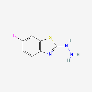 molecular formula C7H6IN3S B11770402 2-Hydrazinyl-6-iodobenzo[d]thiazole 