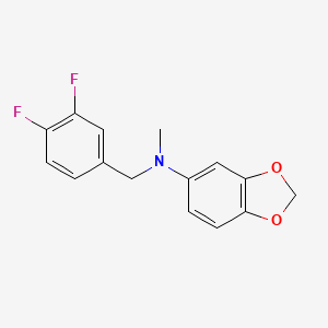 molecular formula C15H13F2NO2 B11770408 N-(3,4-Difluorobenzyl)-N-methylbenzo[d][1,3]dioxol-5-amine 