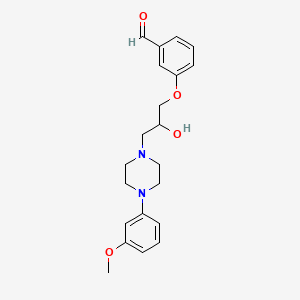 3-{2-Hydroxy-3-[4-(3-methoxyphenyl)piperazin-1-yl]propoxy}benzaldehyde