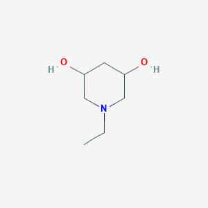 molecular formula C7H15NO2 B11770483 1-Ethylpiperidine-3,5-diol 