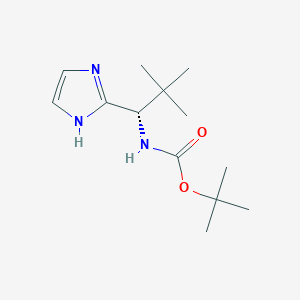 molecular formula C13H23N3O2 B11770499 (S)-tert-Butyl (1-(1H-imidazol-2-yl)-2,2-dimethylpropyl)carbamate 