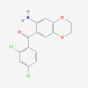 (7-Amino-2,3-dihydrobenzo[b][1,4]dioxin-6-yl)(2,4-dichlorophenyl)methanone