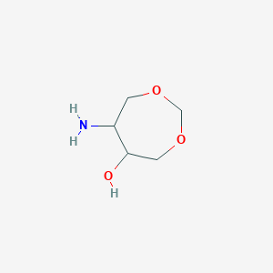 molecular formula C5H11NO3 B11770613 6-Amino-1,3-dioxepan-5-ol 