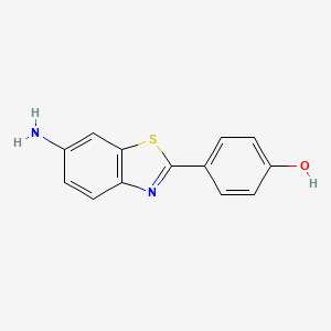 molecular formula C13H10N2OS B11770623 4-(6-Amino-benzothiazol-2-yl)-phenol CAS No. 303098-86-4