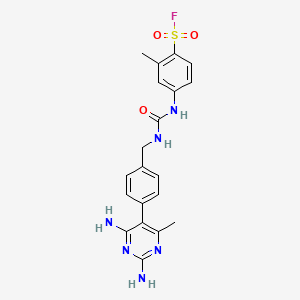 4-({[4-(2,4-Diamino-6-methylpyrimidin-5-yl)benzyl]carbamoyl}amino)-2-methylbenzenesulfonyl fluoride