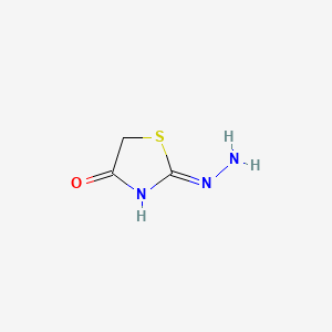 molecular formula C3H5N3OS B11770635 (2Z)-2-hydrazinylidene-1,3-thiazolidin-4-one CAS No. 32003-36-4