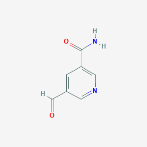 molecular formula C7H6N2O2 B11770649 5-Formylnicotinamide 