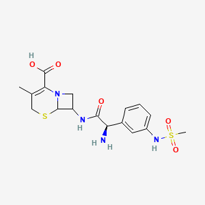 7-((R)-2-Amino-2-(3-(methylsulfonamido)phenyl)acetamido)-3-methyl-5-thia-1-azabicyclo[4.2.0]oct-2-ene-2-carboxylic acid