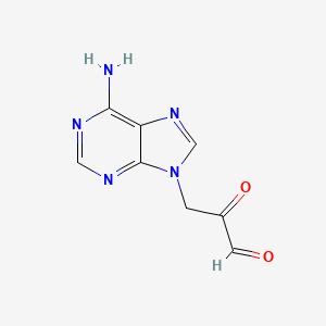 molecular formula C8H7N5O2 B11770654 3-(6-Amino-9H-purin-9-yl)-2-oxopropanal 