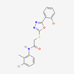 molecular formula C17H13BrClN3O2S B11770714 2-((5-(2-Bromophenyl)-1,3,4-oxadiazol-2-yl)thio)-N-(3-chloro-2-methylphenyl)acetamide 