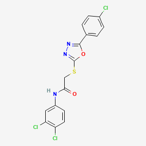 2-((5-(4-Chlorophenyl)-1,3,4-oxadiazol-2-yl)thio)-N-(3,4-dichlorophenyl)acetamide