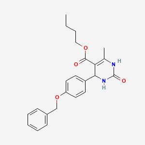 molecular formula C23H26N2O4 B11770768 Butyl 4-(4-(benzyloxy)phenyl)-6-methyl-2-oxo-1,2,3,4-tetrahydropyrimidine-5-carboxylate 