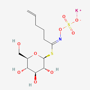 Potassium (1-(((2S,3R,4S,5S,6R)-3,4,5-trihydroxy-6-(hydroxymethyl)tetrahydro-2H-pyran-2-yl)thio)hex-5-en-1-ylidene)amino sulfate