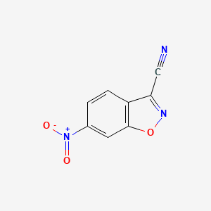 molecular formula C8H3N3O3 B11770802 6-Nitrobenzo[d]isoxazole-3-carbonitrile 