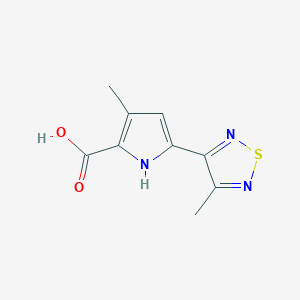 3-Methyl-5-(4-methyl-1,2,5-thiadiazol-3-yl)-1H-pyrrole-2-carboxylic acid