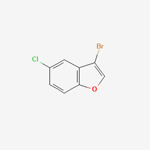 molecular formula C8H4BrClO B11770839 3-Bromo-5-chlorobenzofuran 