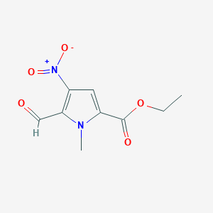 molecular formula C9H10N2O5 B11770857 Ethyl 5-formyl-1-methyl-4-nitro-1h-pyrrole-2-carboxylate 