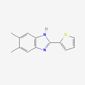 molecular formula C13H12N2S B11770869 5,6-Dimethyl-2-(thiophen-2-yl)-1H-benzo[d]imidazole 