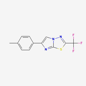 molecular formula C12H8F3N3S B11770883 6-(p-Tolyl)-2-(trifluoromethyl)imidazo[2,1-b][1,3,4]thiadiazole 