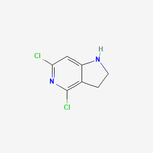 molecular formula C7H6Cl2N2 B11770887 4,6-Dichloro-2,3-dihydro-1H-pyrrolo[3,2-c]pyridine 