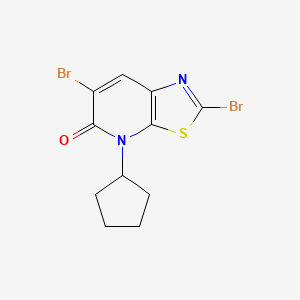 2,6-Dibromo-4-cyclopentylthiazolo[5,4-b]pyridin-5(4H)-one